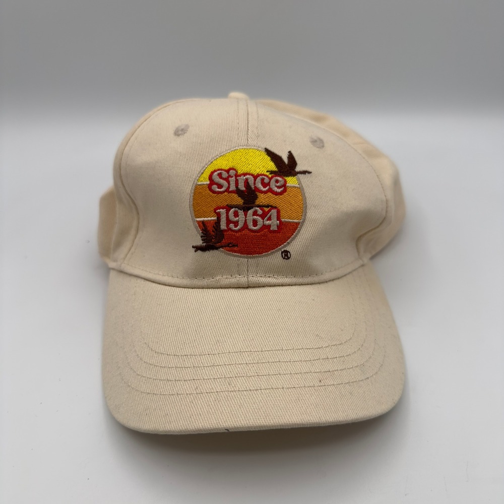 Wawa Hat Baseball Cap Since 1964 Logo OSFM Good Vintage Y2K Cream Embroidered